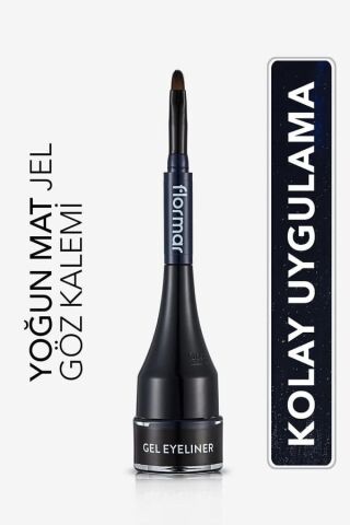 Flormar Özel Fırça Başlıklı Yoğun Pigmentli Mat Jel Eyeline -gel Eyeliner-02 Oceanblue
