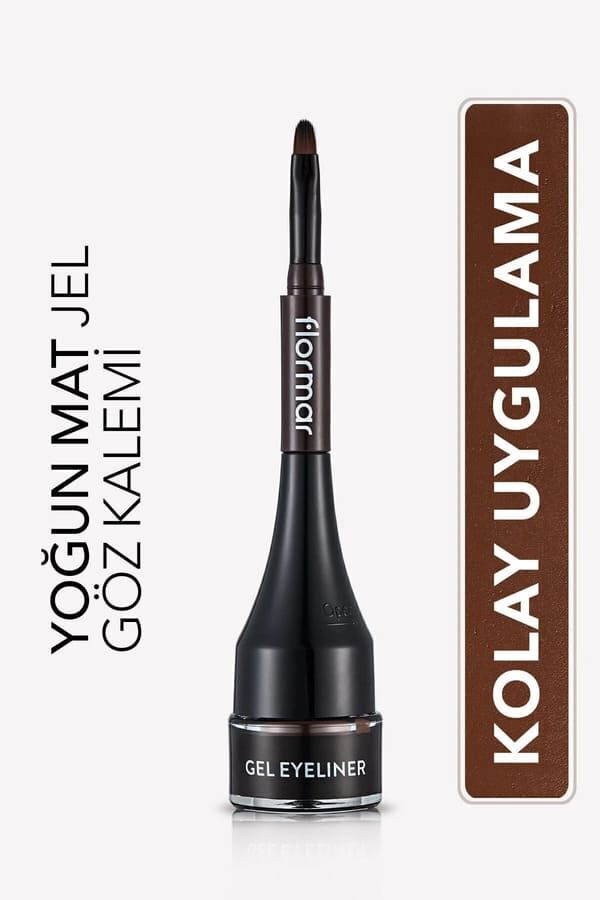 Flormar Özel Fırça Başlıklı Yoğun Pigmentli Mat Jel Eyeliner-gel Eyeliner-003 Bole