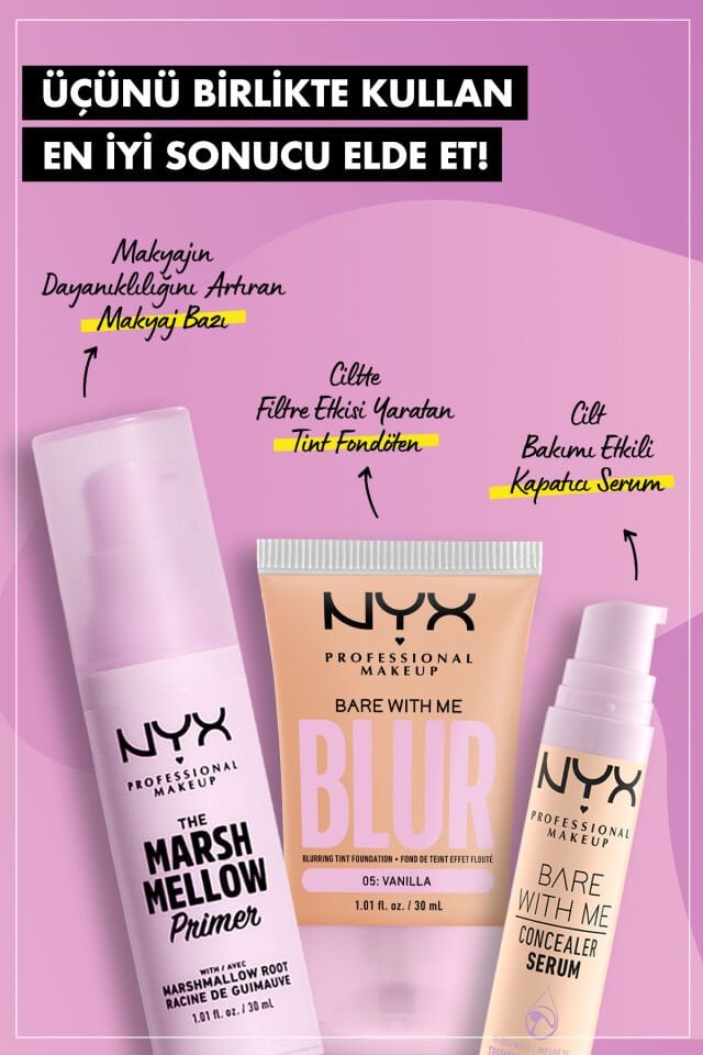 NYX Professional Makeup Blur Tint Ciltte Filtre Etkili Fondöten - 10 Medium