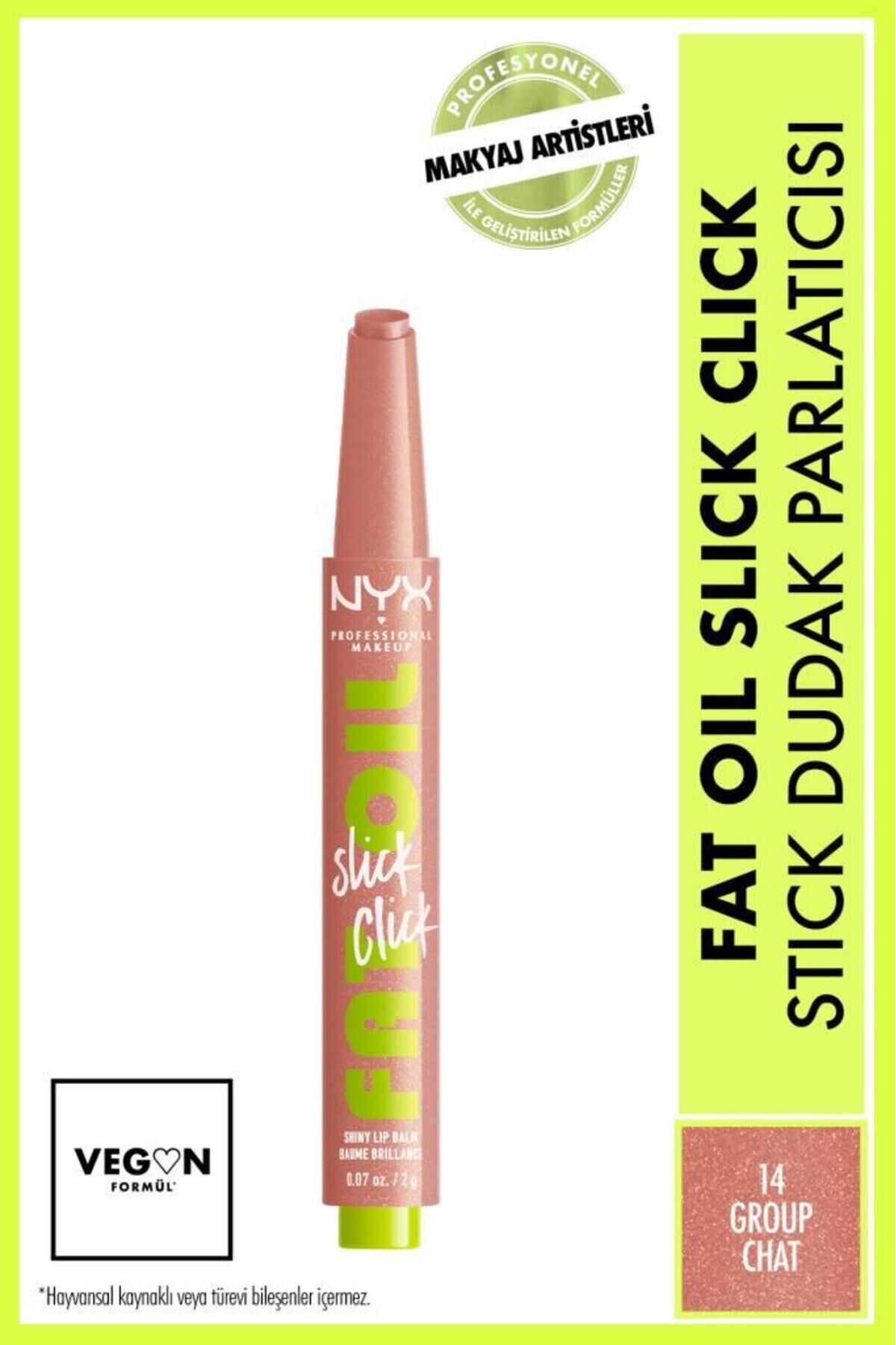 NYX Professional Makeup  Fat Oil Slick Click Parlatıcı Dudak Balmı - 14 Group Chat