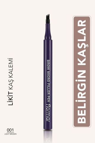 Flormar Kaş Doldurma Kalemi (Açık Kahve) - Brow Micro Filler Pcl. - 001 Light Brown