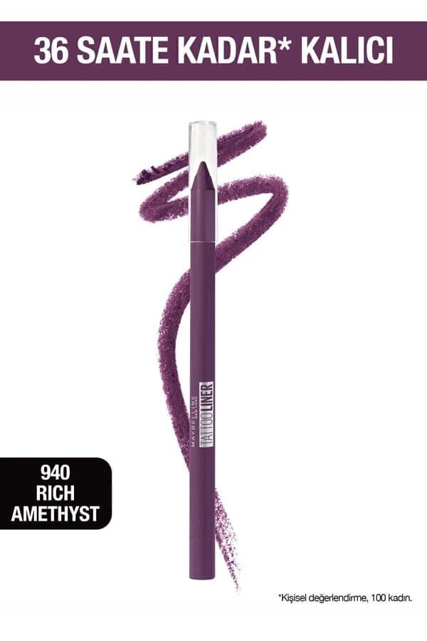 Maybelline New York Mor Tattoo Liner Jel Göz Kalemi 940 Rich Amethyst