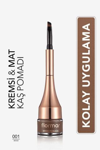 Flormar Yoğun Pigmentli Kalıcı Kaş Pomadı (BEJ) - Brow Pomade - 001 Beige