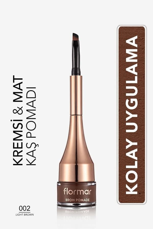 Flormar Yoğun Pigmentli Kalıcı Kaş Pomadı - Brow Pomade - 002 Light Brown
