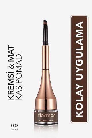 Flormar Yoğun Pigmentli Kalıcı Kaş Pomadı - Brow Pomade - 003 Brown
