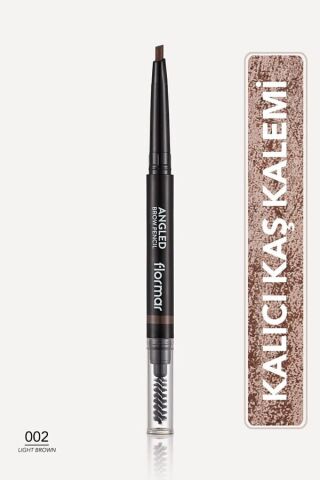 Flormar Açılı Kaş Kalemi Ve Kaş Fırçası (açık Kahve) - Angled Brow Pencil - 002 Light Brown