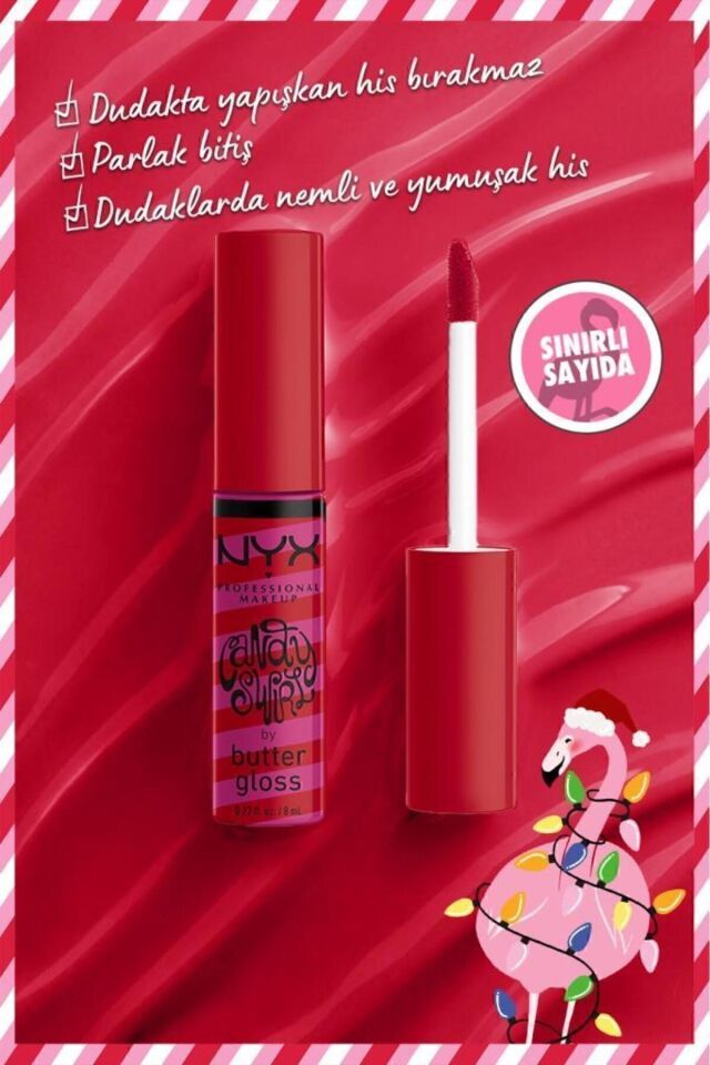 NYX Professional Makeup  Butter Gloss Candy Swirl Dudak Parlatıcısı - Candy Apple