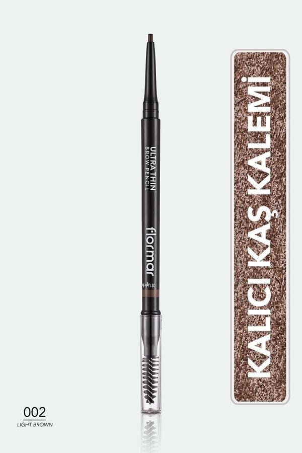 Flormar Kaş Kalemi & Fırçası - Ultra Thin Brow Pencil - 002 Light Brown