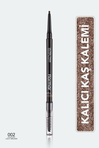Flormar Kaş Kalemi & Fırçası - Ultra Thin Brow Pencil - 002 Light Brown