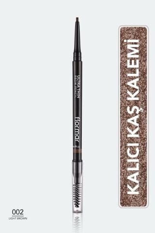 Flormar Kaş Kalemi & Fırçası - Ultra Thin Brow Pencil - 002 Light Brown