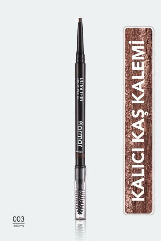 Flormar Kaş Kalemi & Fırçası - Ultra Thin Brow Pencil - 003 Brown