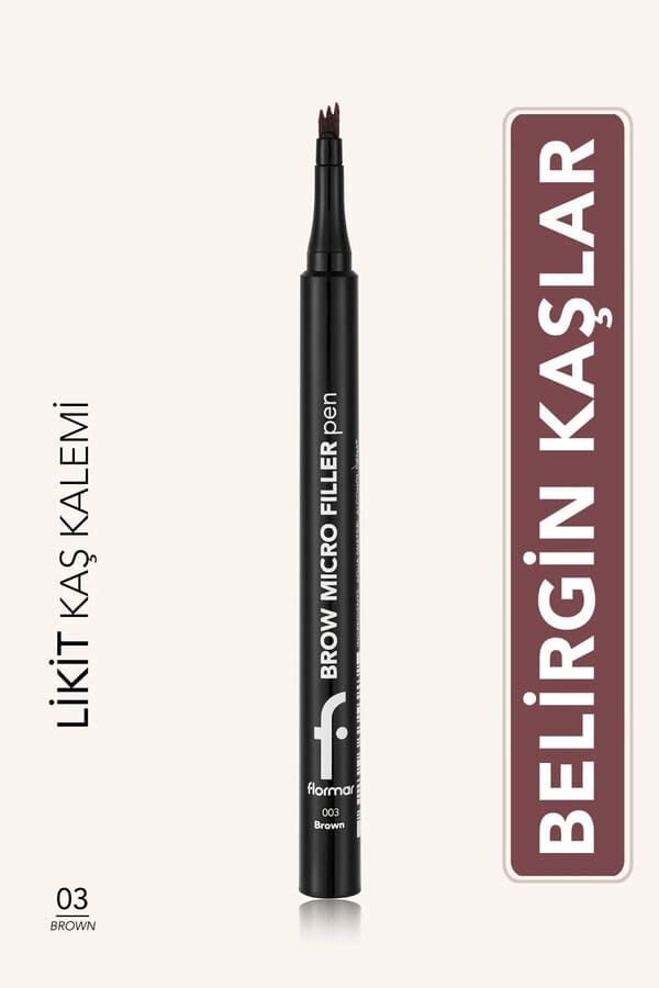 Flormar Brow Micro Filler Tarayıcı Keçe Uçlu Kaş Kalemi 03 Brown