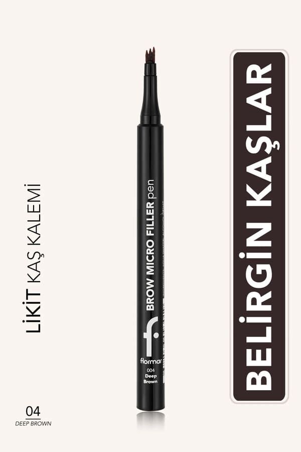 Flormar Brow Micro Filler Tarayıcı Keçe Uçlu Kaş Kalemi 04 Deep Brown