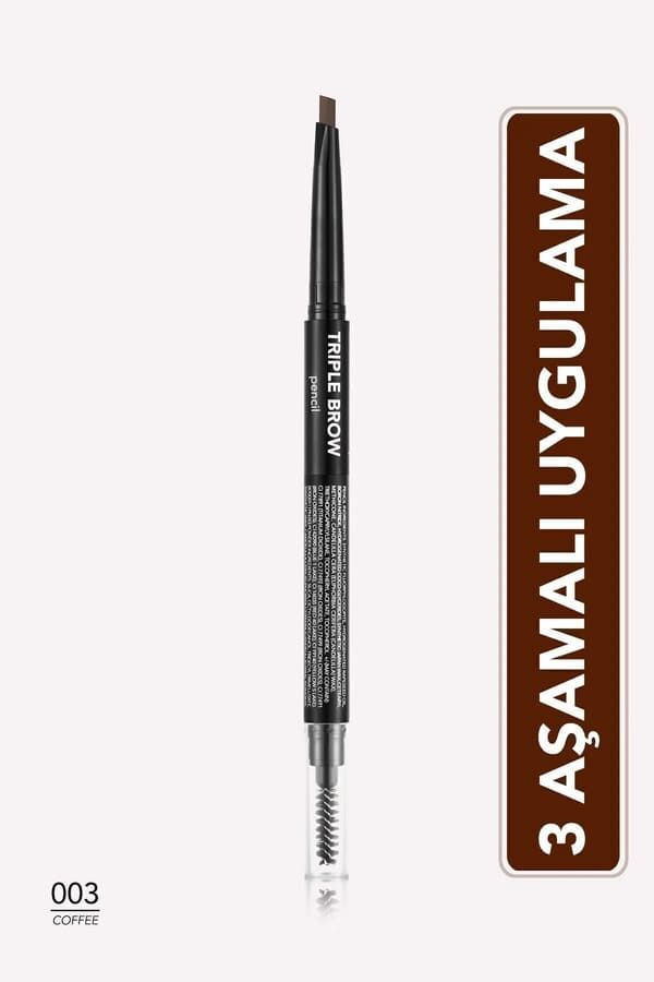Flormar Triple Brow 3'ü 1 Arada Kremsi Dokulu Kaş Makyaj Kalemi - 003 Coffee