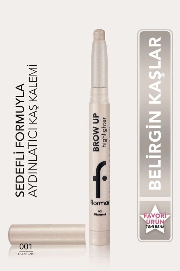 Flormar Asansörlü Aydınlatıcı Kaş Kalemi Gümüş -brow Up Highlighter Pencil-001 Diamond