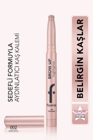 Flormar Asansörlü Aydınlatıcı Kaş Kalemi Pembe Altin -brow Up Highlighter Pencil-002 Rose Gold