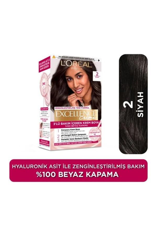 L'Oréal Paris Excellence Creme Saç Boyası 2 Siyah