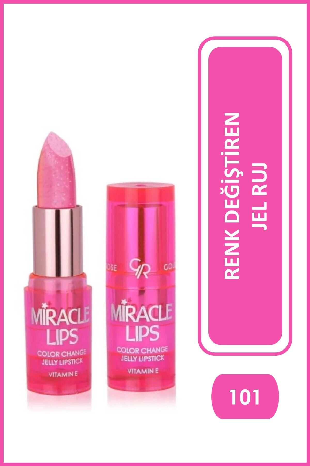 Golden Rose Miracle Lips Color Change Jelly Lipstick No:101