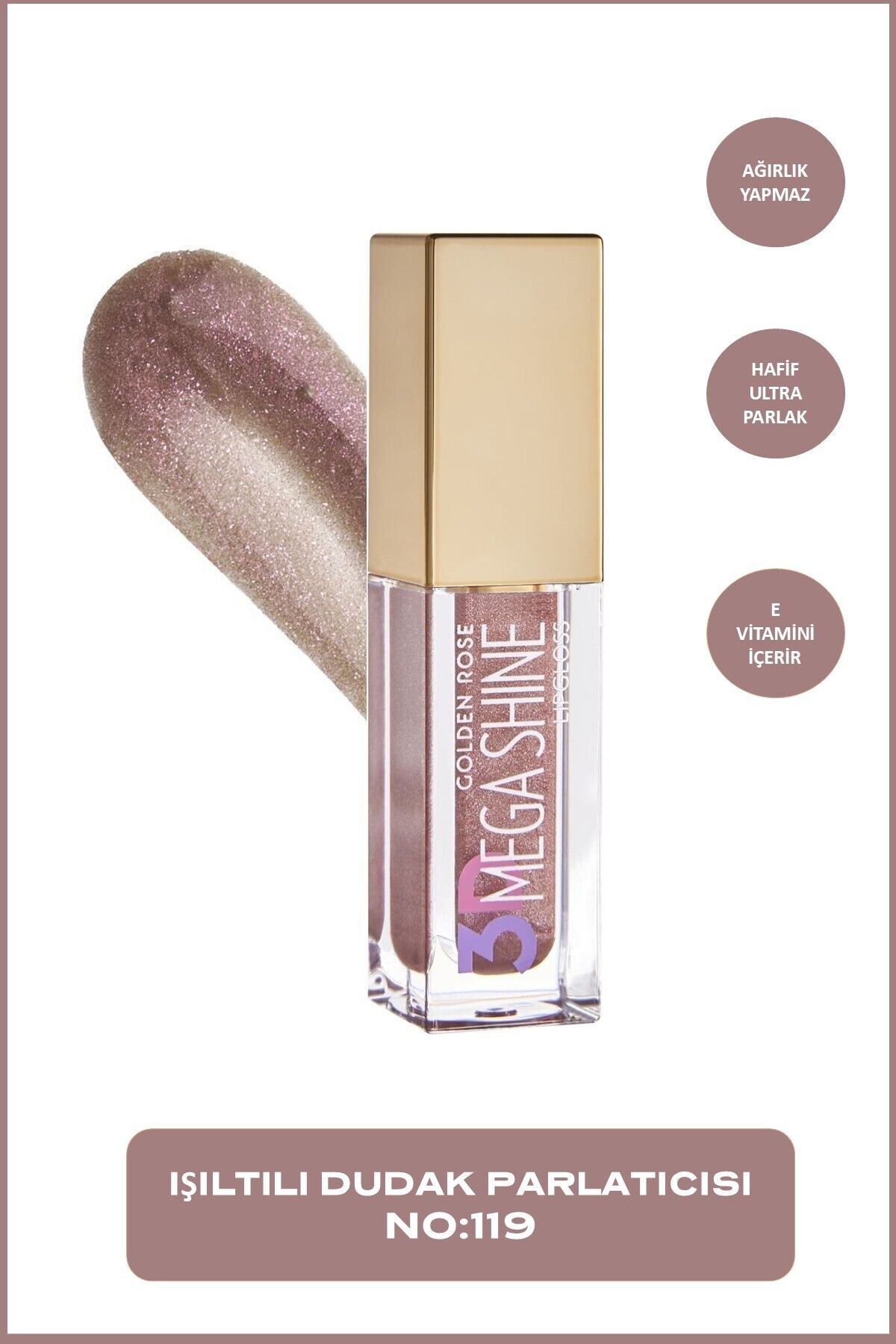 3D Mega Shine Lipgloss 119 Sparkle Dudak Parlatıcısı 5,2 ml