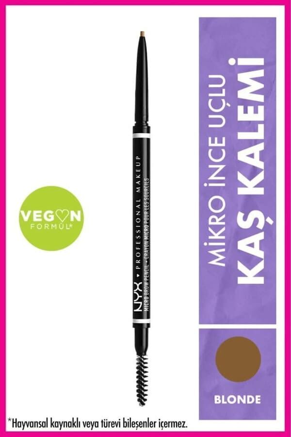 NYX Professional Makeup Ultra İnce Kaş Kalemi - Micro Brow Pencil Blonde