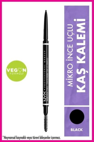 NYX Professional Makeup Ultra İnce Kaş Kalemi - Micro Brow Pencil Black