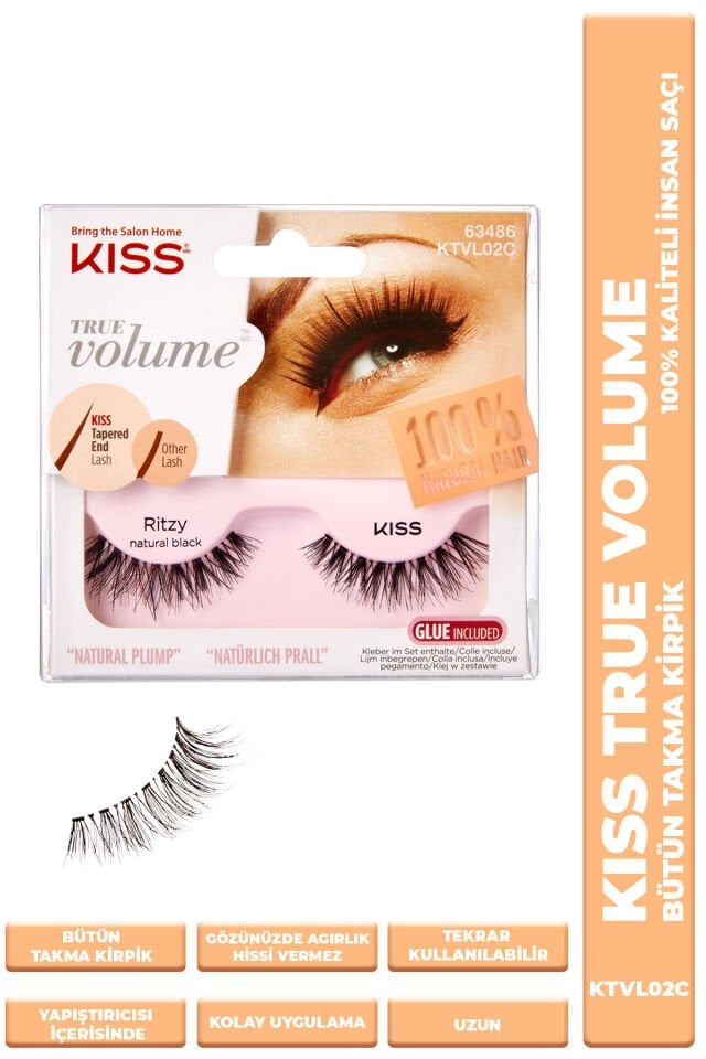 Bütün Takma Kirpik %100 Insan Saçı