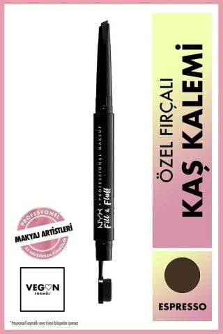 NYX Professional Makeup Fill & Fluff Eyebrow Pomade Pencil Kaş Kalemi- Espresso