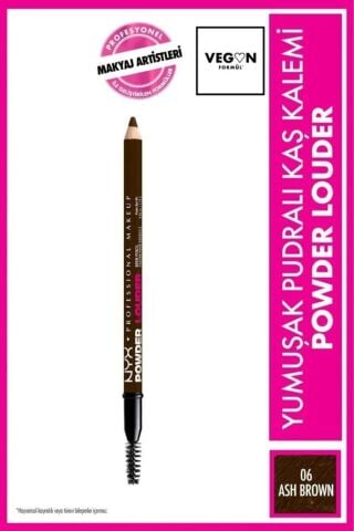 NYX Professional Makeup  Powder Louder Pudralı Kaş Kalemi - 06 Ash Brown