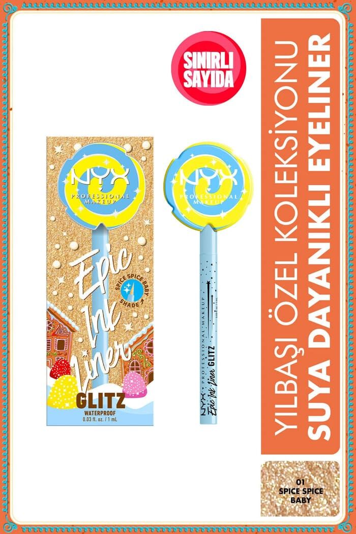 NYX Professional Makeup Holiday Özel Koleksiyonu Candy Swirl Eyeliner – Spice Spice Baby