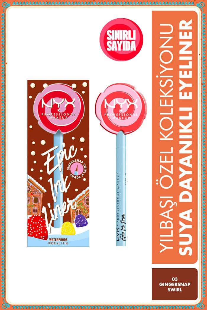 NYX Professional Makeup Holiday Özel Koleksiyonu Candy Swirl Eyeliner – Gingersnap Swirl