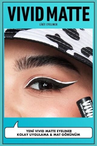 NYX Professional Makeup Vivid Matte Likit Eyeliner - Beyaz