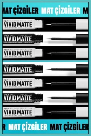 NYX Professional Makeup Vivid Matte Likit Eyeliner - Beyaz