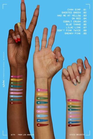 NYX Professional Makeup Vivid Brights Likit Eyeliner - Don't Pink Twice