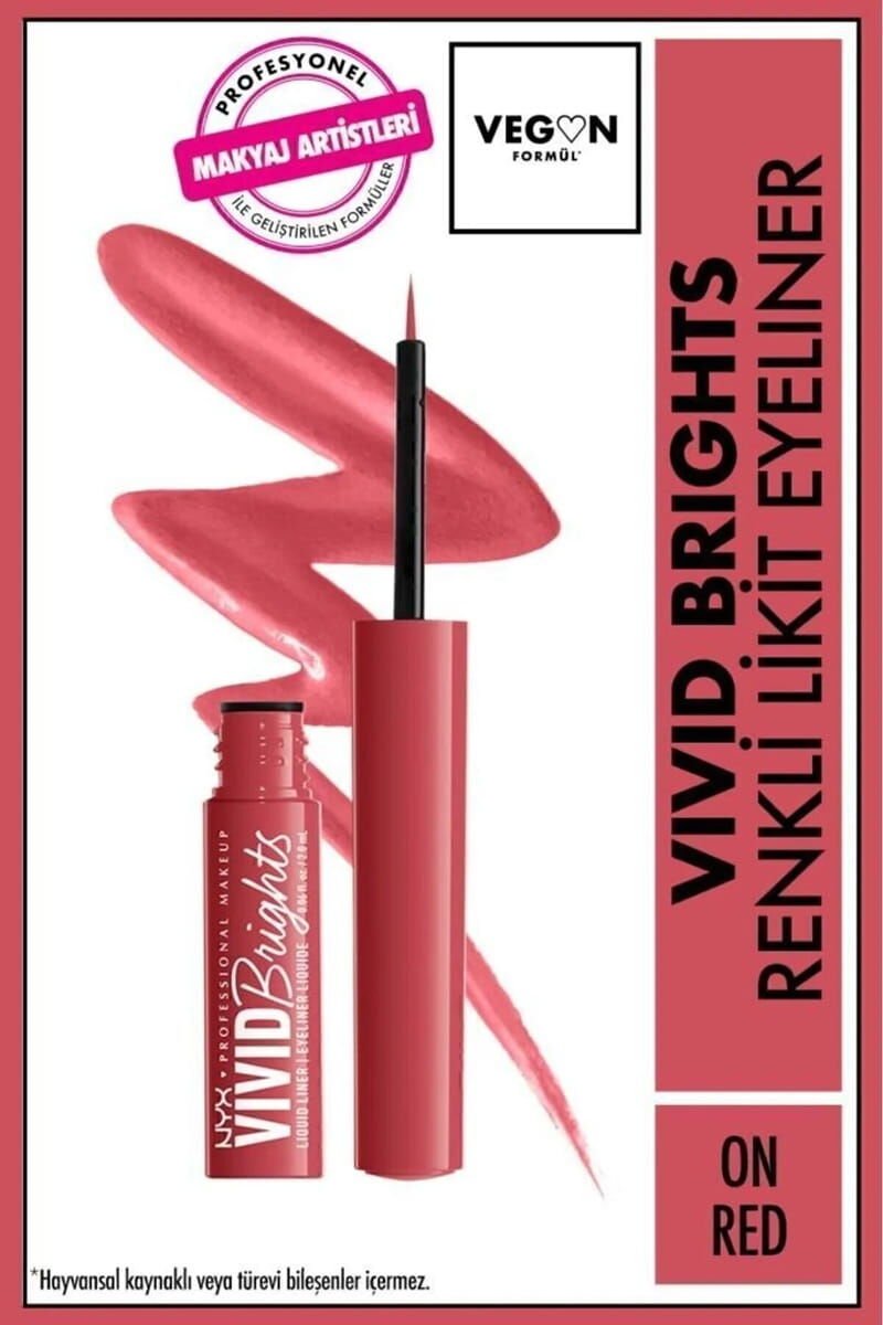NYX Professional Makeup Vivid Brights Likit Eyeliner - On Red