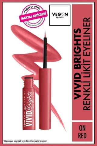 NYX Professional Makeup Vivid Brights Likit Eyeliner - On Red