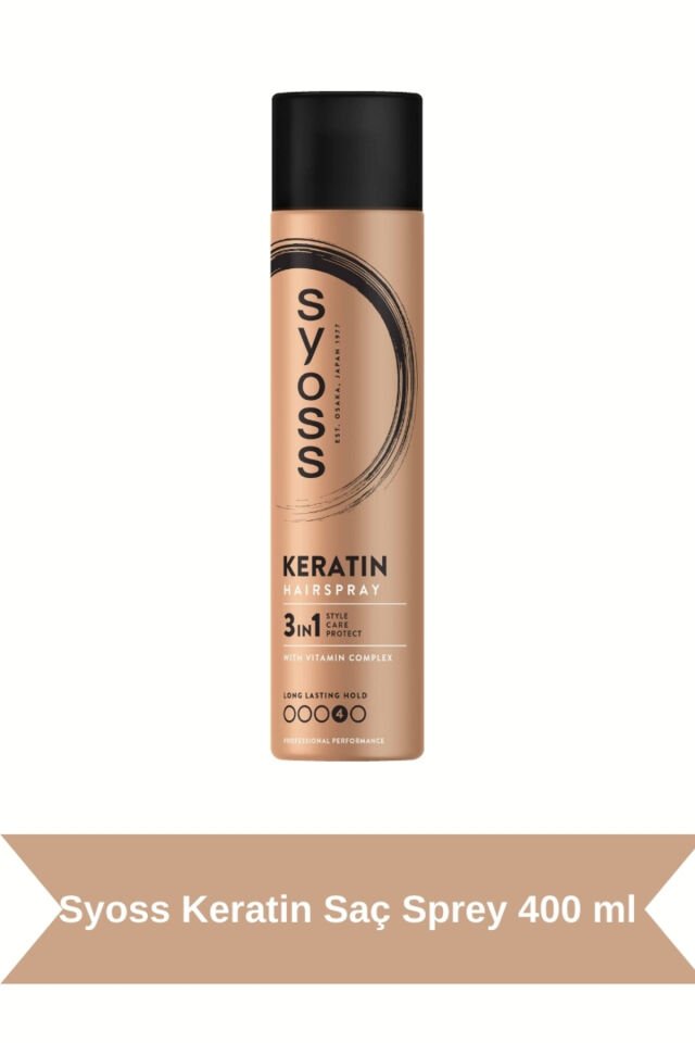Syoss Styling Keratin  Güçlü Tutuş Saç Spreyi 400 ml Normal Saçlar