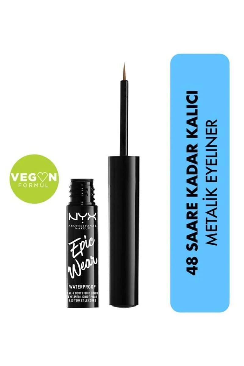 NYX Professional Makeup Eyeliner - Epic Wear Metallic Liquid Liner Brown Metal