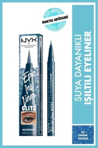 NYX Professional Makeup Epic Ink Liner Glitz Eyeliner - Denim Dazzle