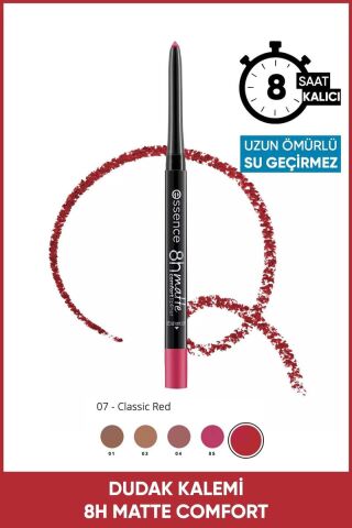 Essence 8h Matte Comfort Lipliner Dudak Kalemi 07 Classic Red