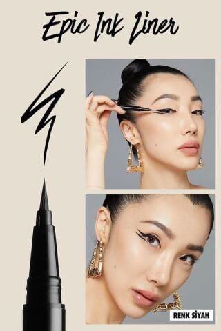 NYX Professional Makeup  Suya Dayanıklı Epic Ink Siyah Eyeliner