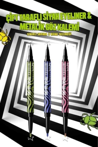 NYX Professional Makeup Beetlejuice Özel Koleksiyon Çift Uçlu Kalem- 01 Pink Chrome