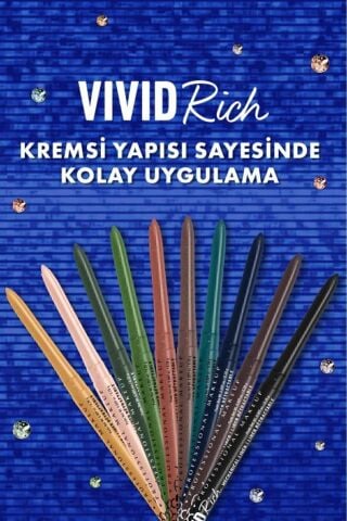 NYX Professional Makeup Vivid Rich Asansörlü Göz Kalemi - 15 Smokin Topaz