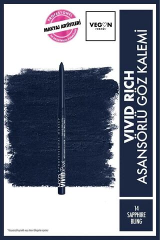NYX Professional Makeup Vivid Rich Asansörlü Göz Kalemi - 14 Sapphire Bling