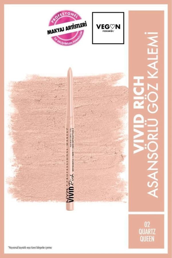 NYX Professional Makeup Vivid Rich Asansörlü Göz Kalemi - 02 Quartz Queen