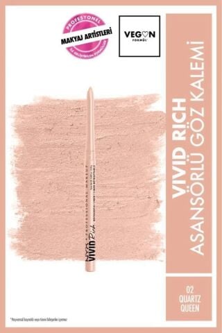 NYX Professional Makeup Vivid Rich Asansörlü Göz Kalemi - 02 Quartz Queen