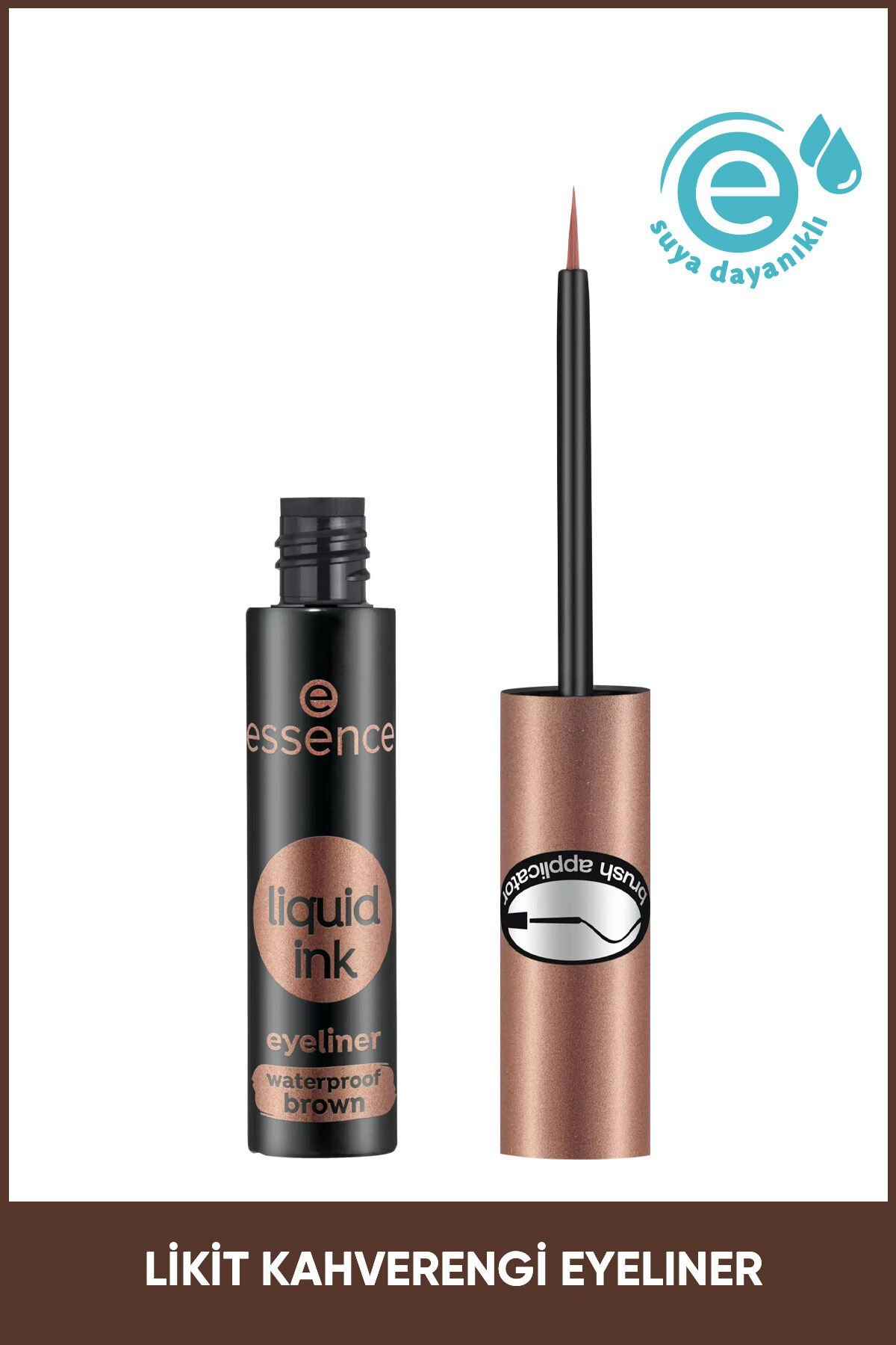 Liquid Ink Waterproof Brown Eyeliner  Suya Dayanıklı Eyeliner No:02