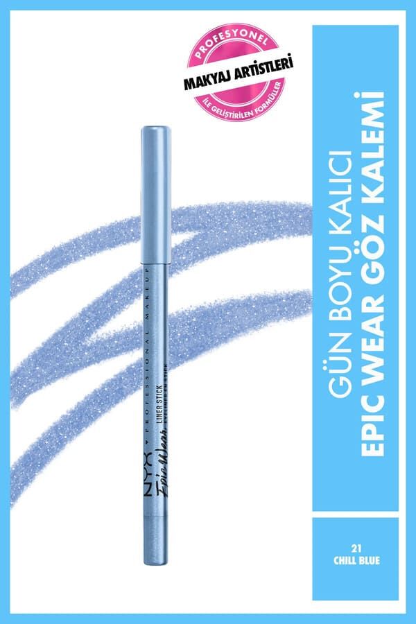 NYX Professional Makeup Epic Wear Liner Sticks Göz Kalemi - Chill Blue - Bebek Mavisi